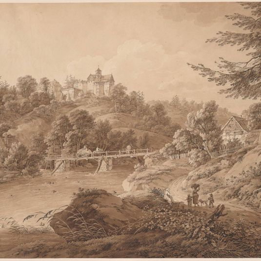 Rauenstein Castle Seen from the River's Edge
