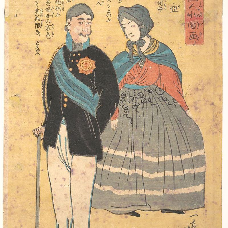 Russian Officer with His Wife