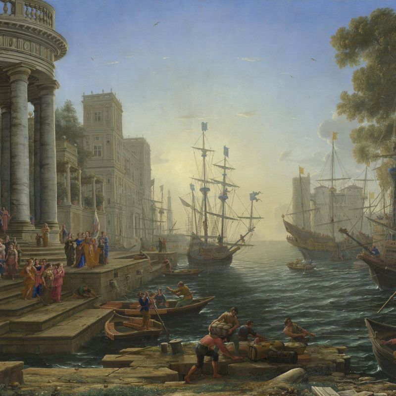 Seaport with the Embarkation of Saint Ursula