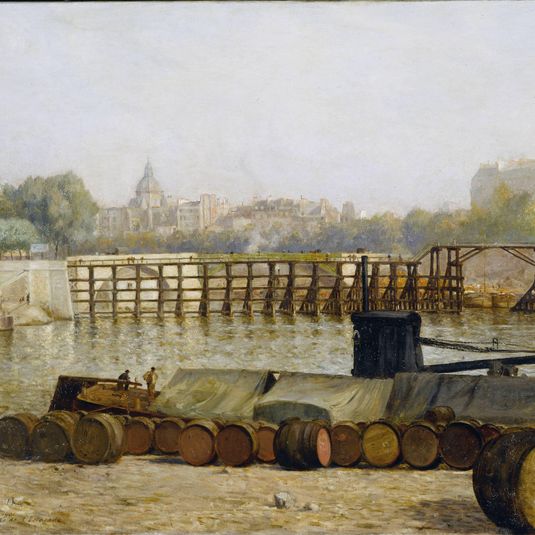 Vue de l'estacade de l'île Saint-Louis ; effet du matin.