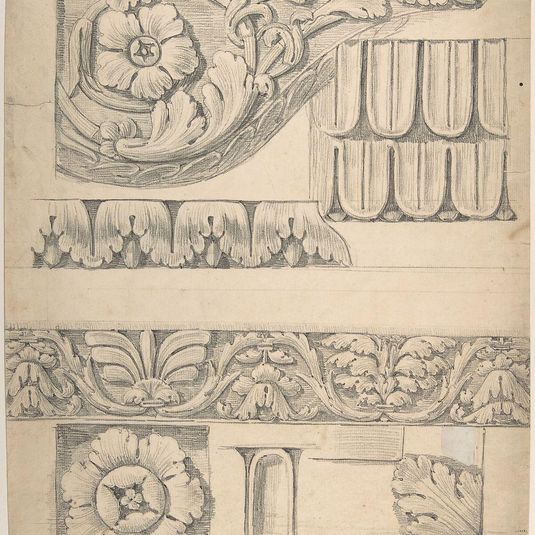 Classical Border Elements with Vines and Leaves