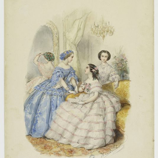 Quatre toilettes de bal pour les eaux