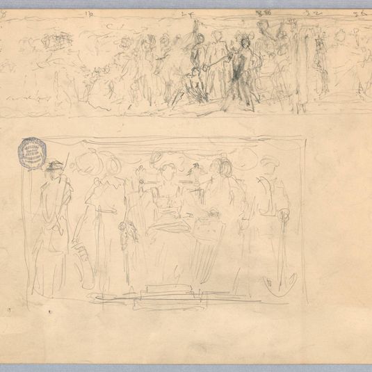 Two Sketches for a Wall Mural