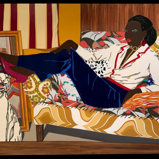 Mickalene Thomas, Portrait of Mnonja, 2010