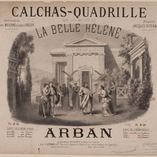 Calchas-Quadrille / sur les motifs de / La belle Hélène