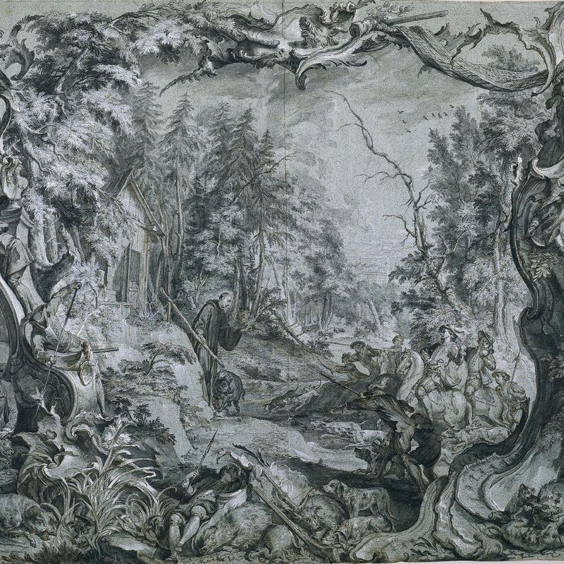 Saint Deicolus and the Boar