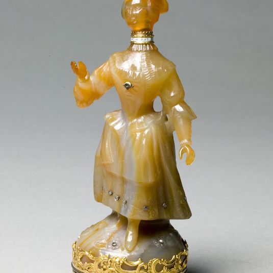 Scent Bottle and Box in the Form of a Woman
