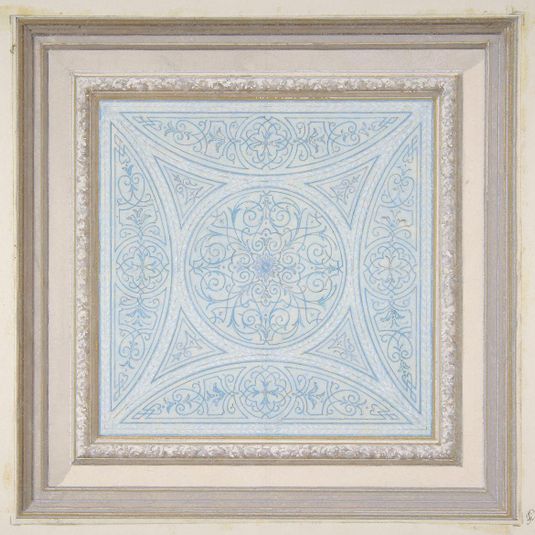 Design for a ceiling paianted in filagree patterns