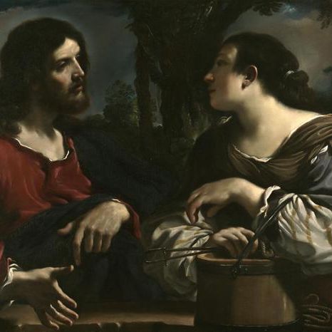 Christ and the Woman of Samaria by Guercino