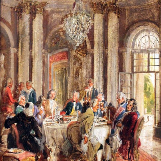 The Round Table of King Frederick II in Sanssouci