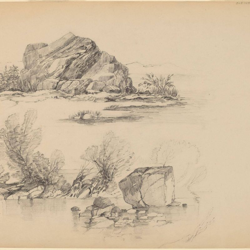 Rocks Along a Lakeshore [recto]