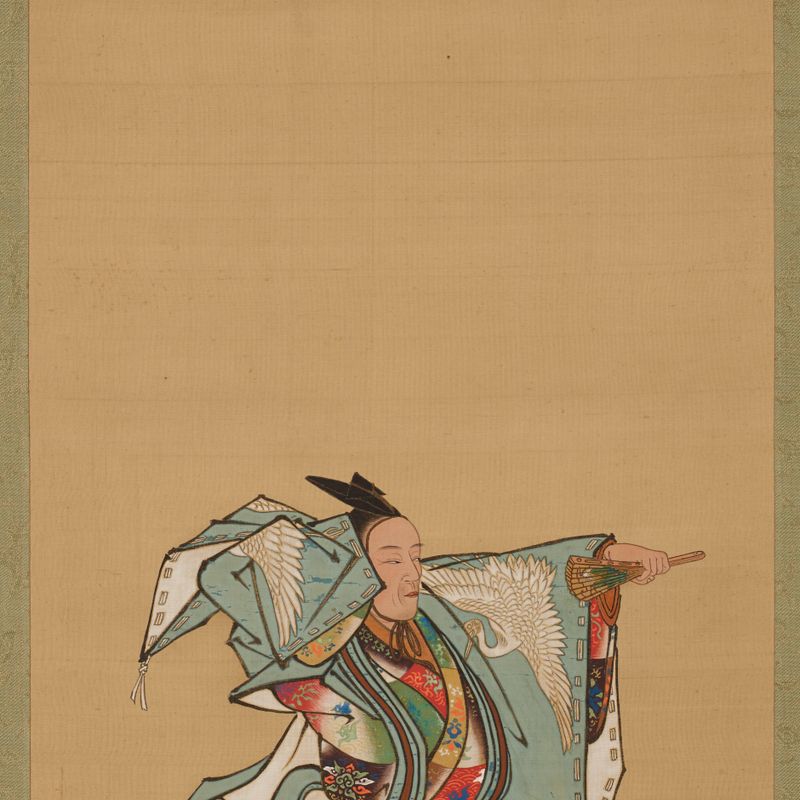 Sanbaso [left of a triptych of the Noh roles Senzai, Okina, and Sanbaso]