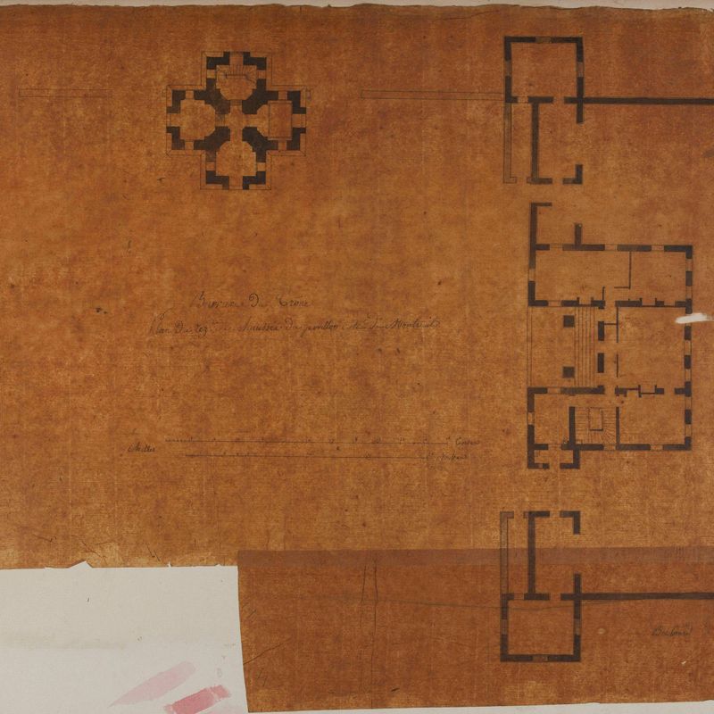 Barrière du Trône : plan du rez-de-chaussée du pavillon côté de Montreuil.