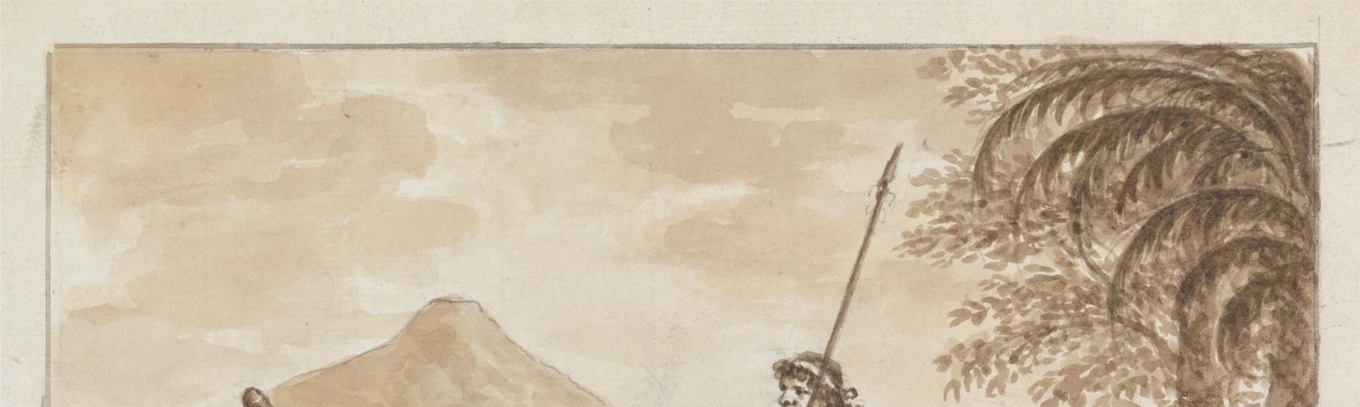 Old Man, Warrior and Boy in a Classical Landscape