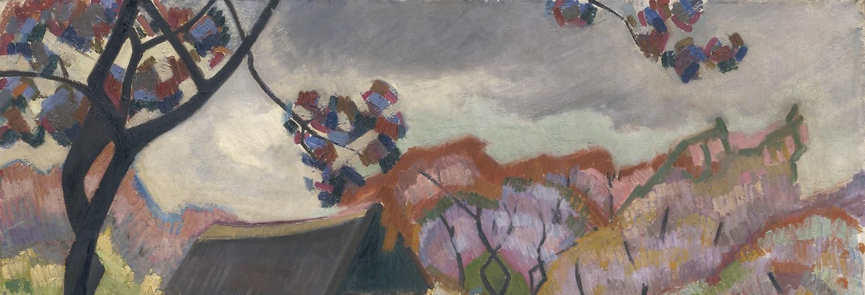 House and Flowering Cherry Trees, Hamburg