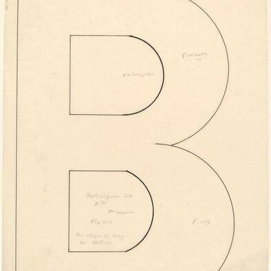 Sketch for "Building - Blocks for a Doorway" (B)