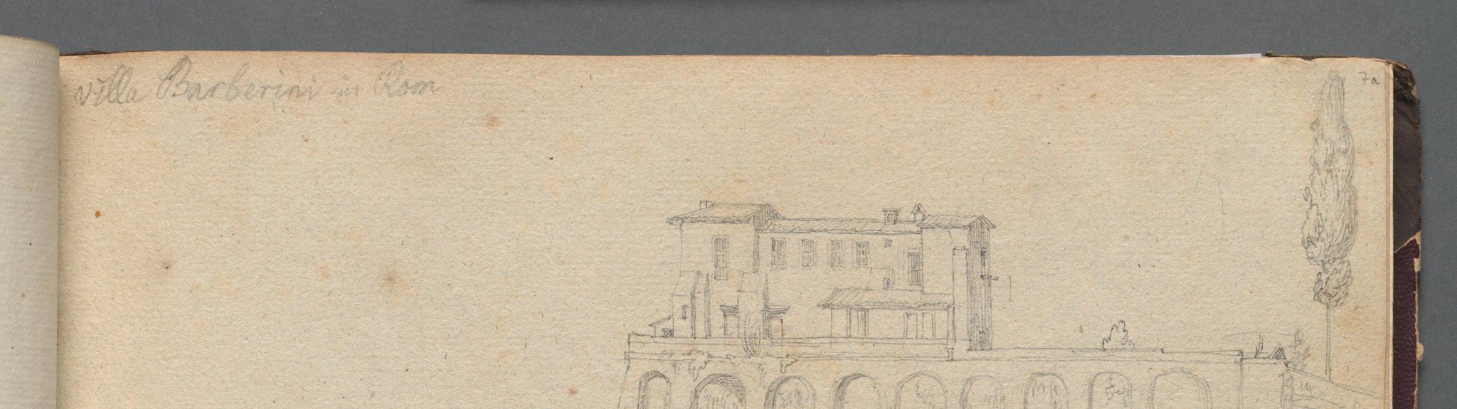 Album with Views of Rome and Surroundings, Landscape Studies, page 07a: "Villla Barberini in Rome"