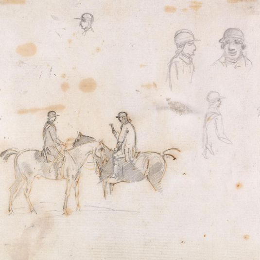 Studies of Two Riders, and of Rider's Heads