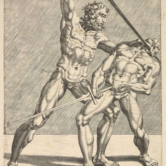 Two Fencers, from Fencers, plate 7
