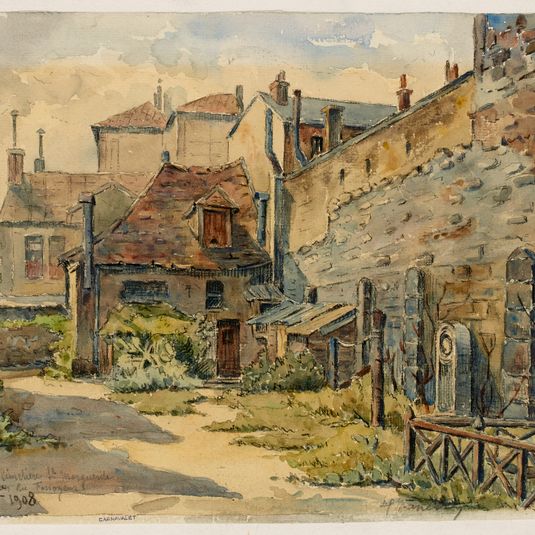 Restes du cimetière Sainte Marguerite, rue Saint Bernard, 1908