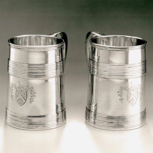 Pair of Tankards (covers missing)