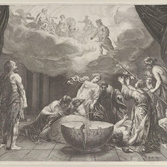 Plate 10: Allegory on the Discord in France, from Caspar Barlaeus, "Medicea Hospes"