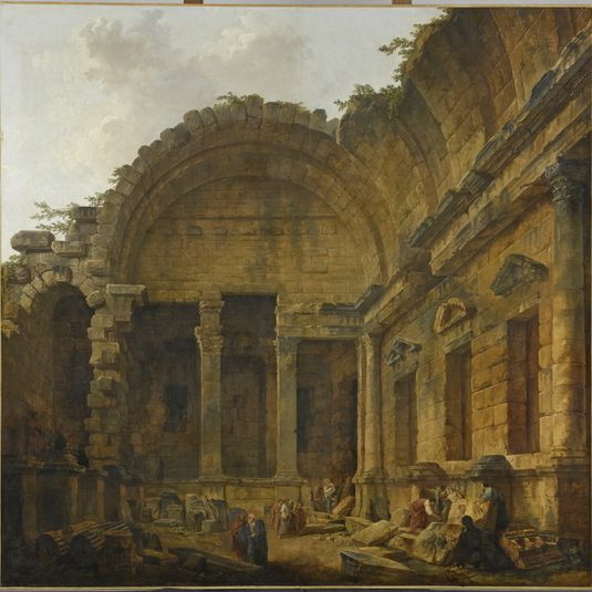 Interior of the Temple of Diana in Nîmes
