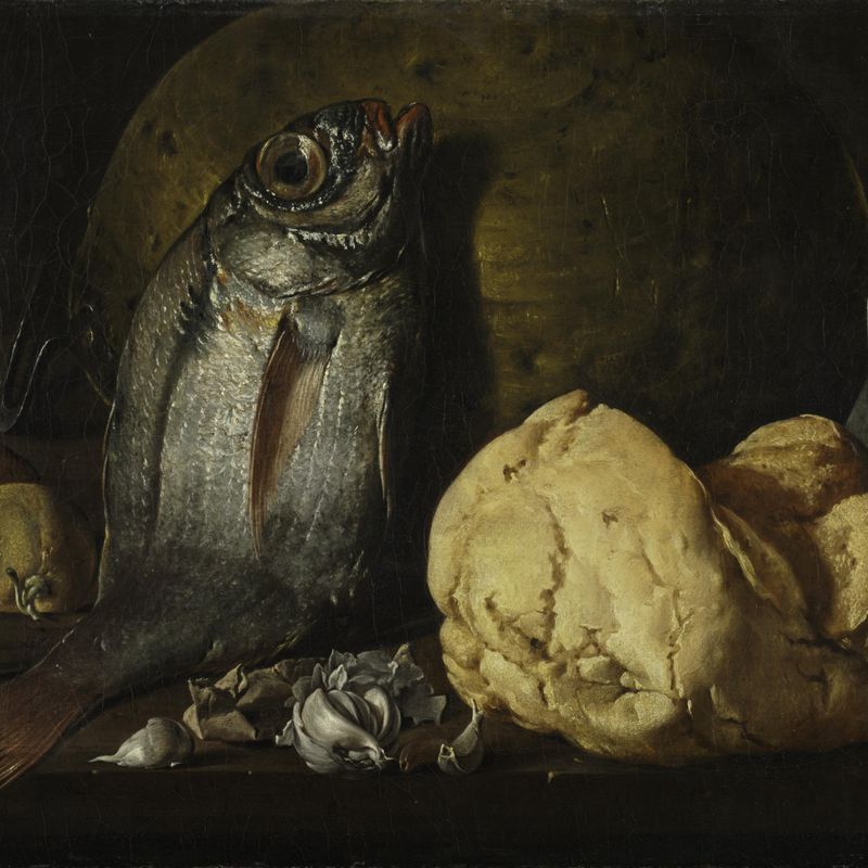 Still Life with Fish, Bread, and Kettle