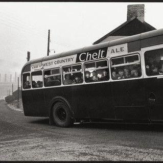 School children in "Chelt Ale" bus