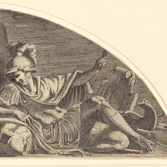 Mars Seated on Trophies