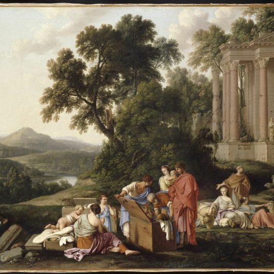 Laban looking for his idols in Jacob's luggage