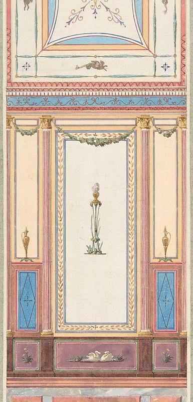 Design for Wall Paneling and Ceiling in Pompeiian Style, The Deepdene, Dorking, Surrey