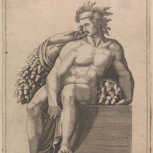 Male Nude from Panel of "The Drunkeness of Noah"