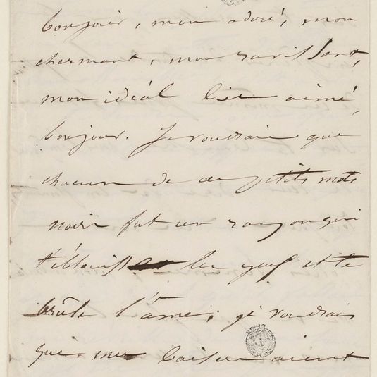 Lettre de Juliette Drouet à Victor Hugo, 8 juillet dimanche matin 7h 1849