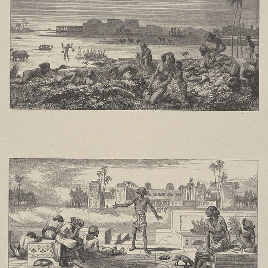 The Water Turned Into Blood–The Boils and Blanes (Dalziels' Bible Gallery)