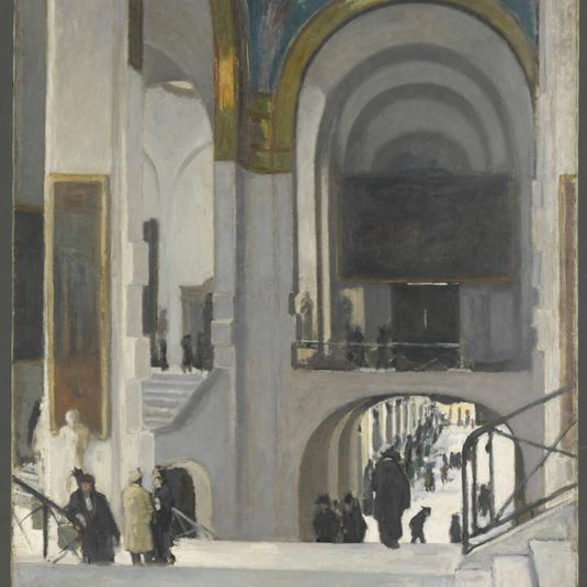 The Daru Staircase, at the Louvre Museum, circa 1910