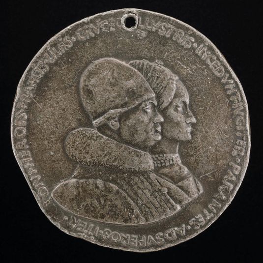 Rene d'Anjou, 1409-1480, King of Naples 1435-1442, and Jeanne de Laval, died 1498 [obverse]