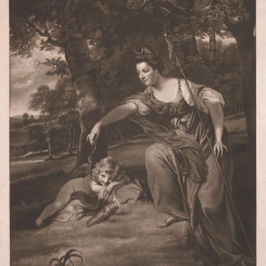 Duchess of Manchester with Her Son George, Viscount Mandeville, as 'Diana and Cupid'