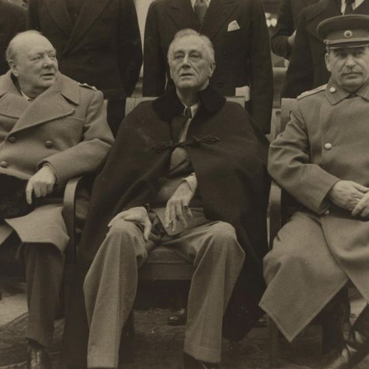 Churchill, Roosevelt and Stalin at Yalta