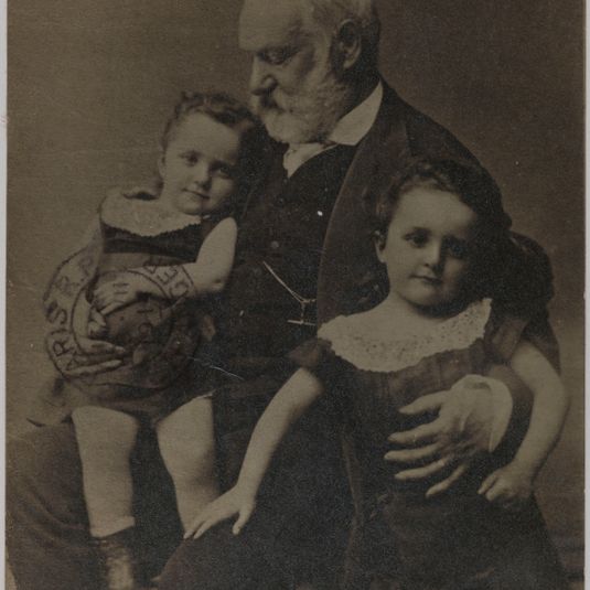 Victor Hugo avec ses petits-enfants Georges et Jeanne
