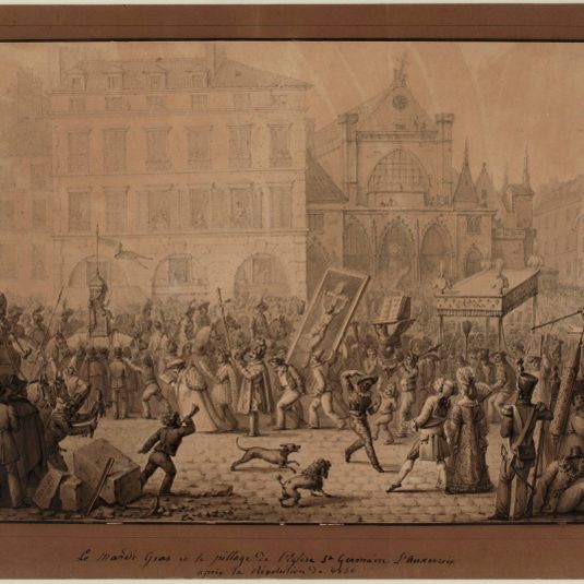 Le Mardi-Gras et le pillage de Saint-Germain l'Auxerrois après la révolution de 1830