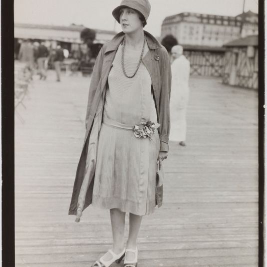 Robe à nervures à Deauville
