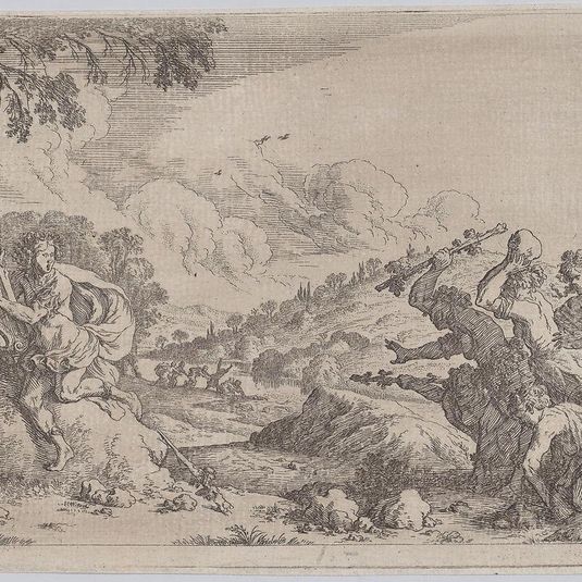 Plate 100: The death of Orpheus, from 'Ovid's Metamorphoses'