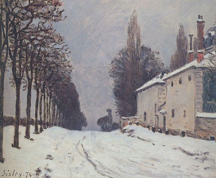 The Cote du Coeur-Volant at Marly-le-Roi, under Snow