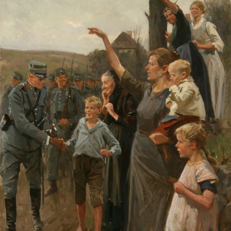 Danish soldiers marching after the invasion of North Schleswig in May 1920