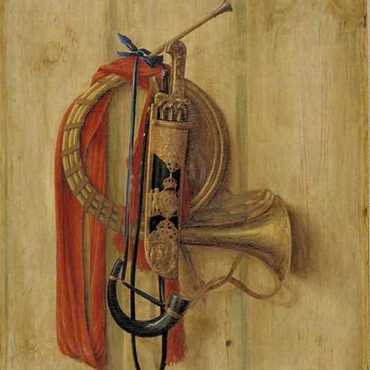 Trompe l'Oeil with Christian V's equipment for Riding to Hounds