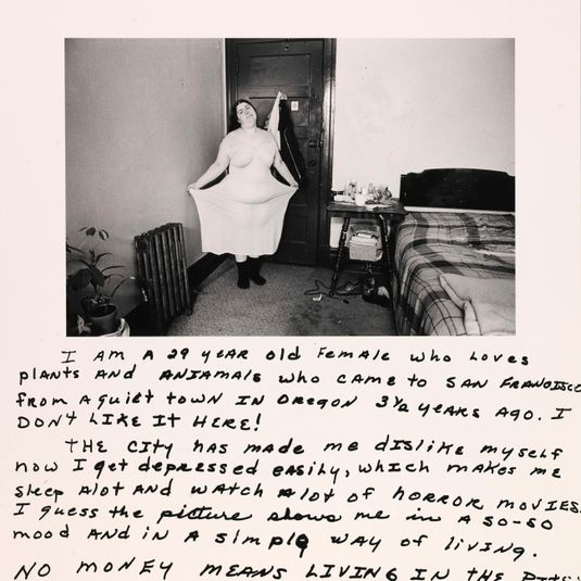 Untitled--I am a 29 year old female who loves plants and aniamals who came to San Francisco from a quiet town in Oregon 3 1/2 years ago. I don't like it here! The city has made me dislike myself now I get depressed easily, which makes me sleep alot and