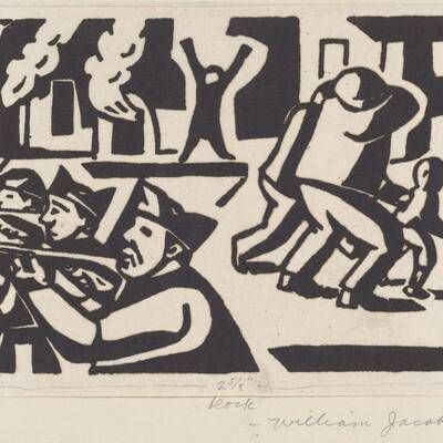 Untitled (Men, Rifles, Fire)