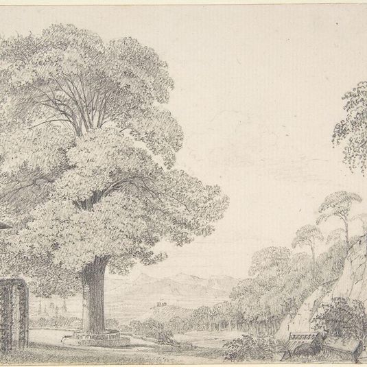 Landscape with a Tree in front of a Villa