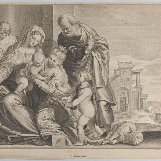 The Holy Family with Saint John the Baptist and musicians